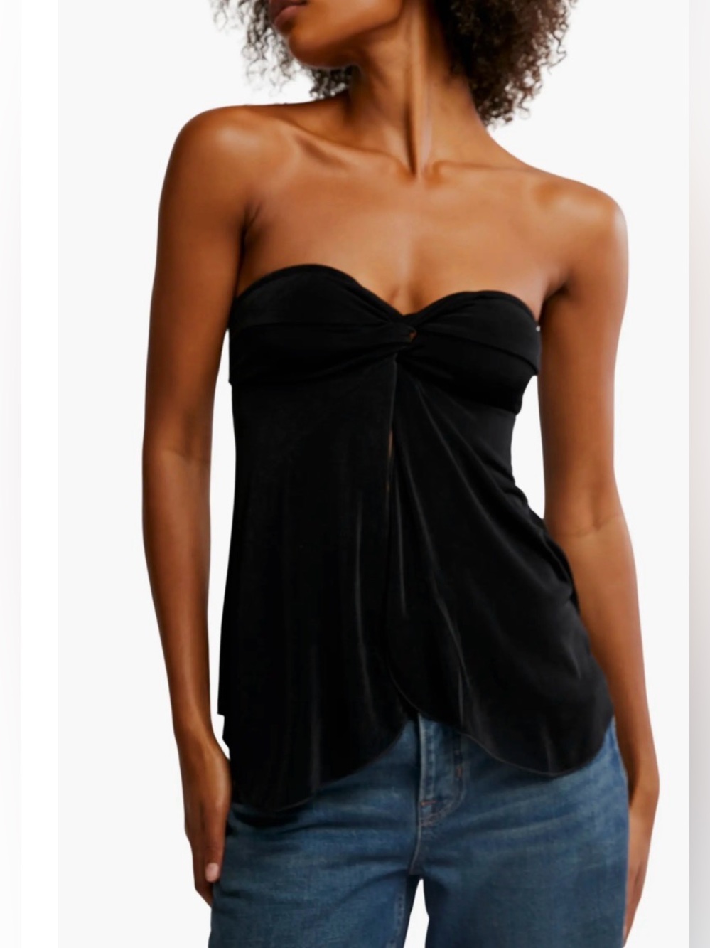 FREE PEOPLE Call Me Later Split Front
Strapless Top
